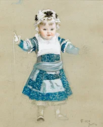 Frederica in her Party Dress, 1878